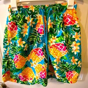 Men's small tropical swim trunks